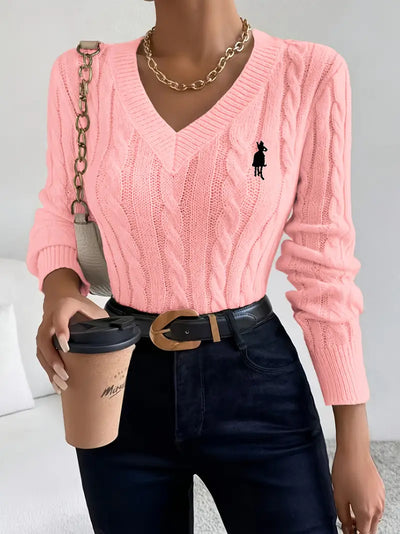 Pull col V avec logo