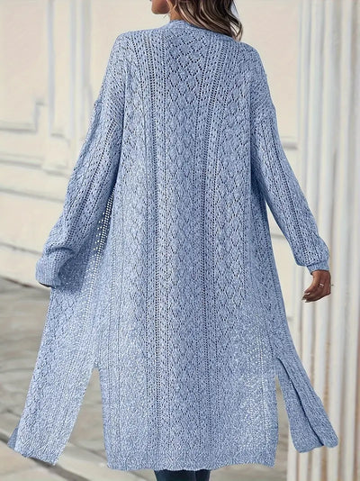 Cardigan long décontracté en tricot