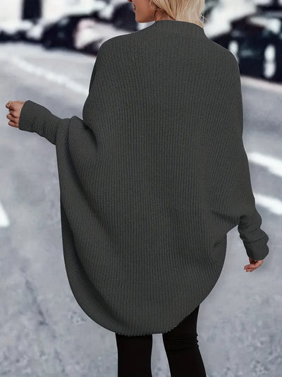 Cardigan ouvert sur le devant manches serrées