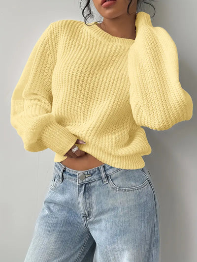 Pull à col rond effet mailles