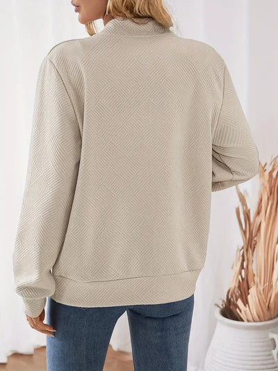 Veste légère élégante col zippé manches longues