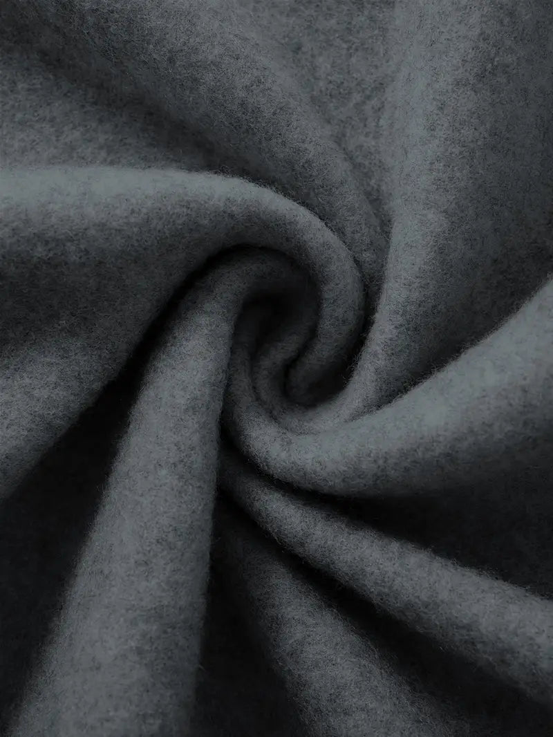 Gilet long à capuche fermeture éclair décontracté