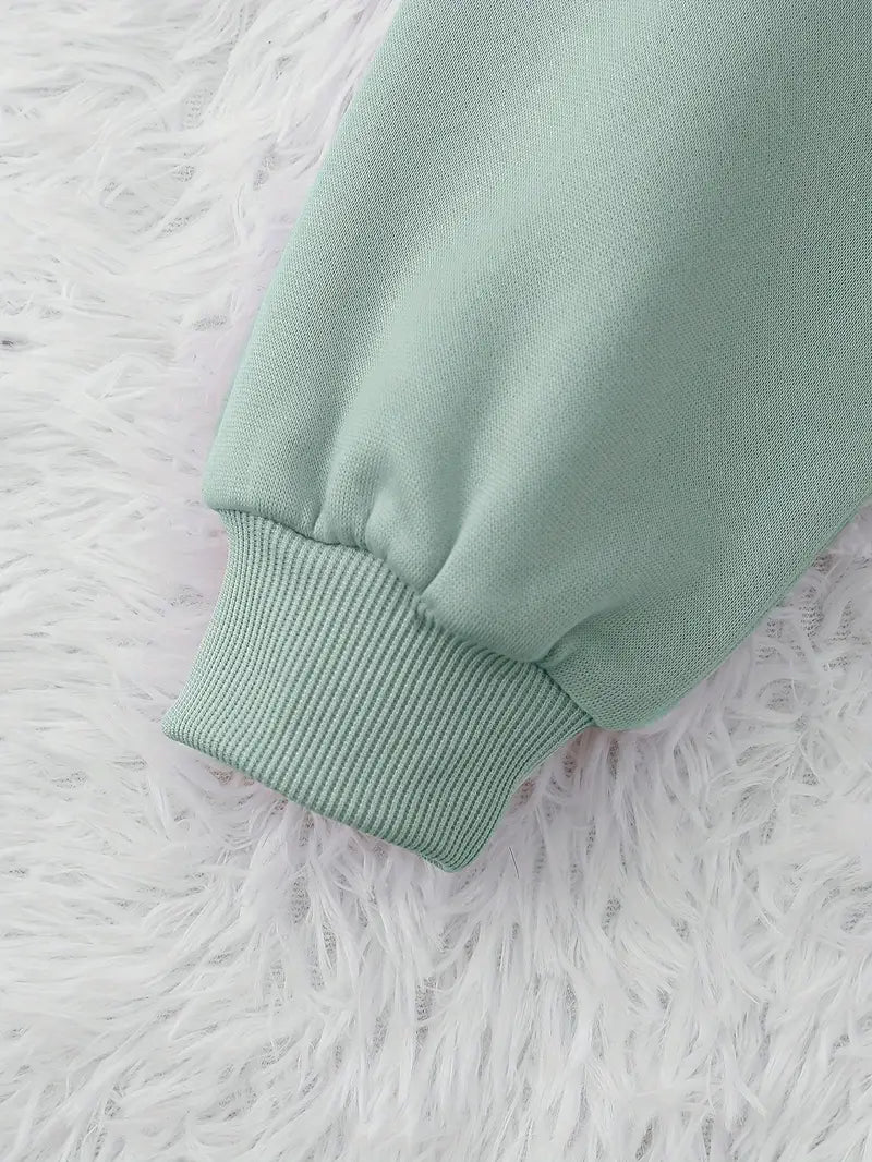 Sweat décontracté avec lettrage manches longues