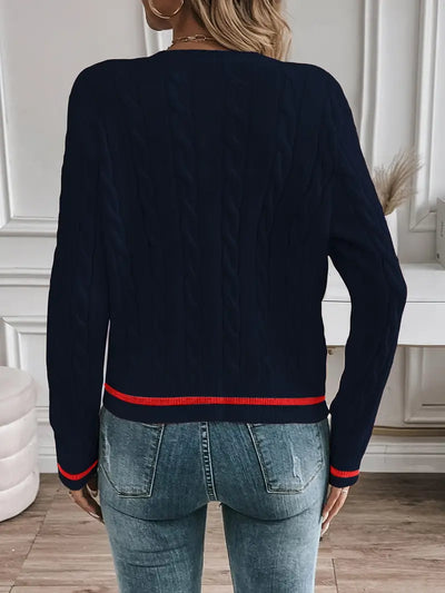 Gilet élégant à manches longues Boutonnage doré