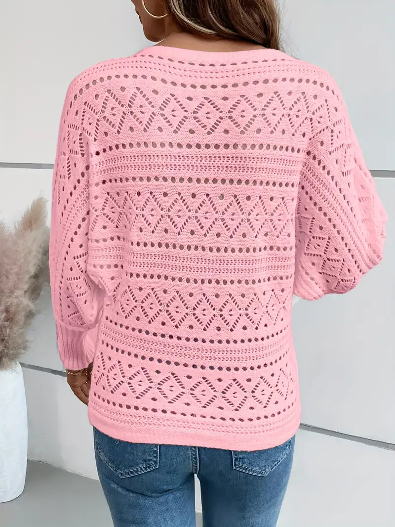 Pull à epaules dénudées semi-transparent