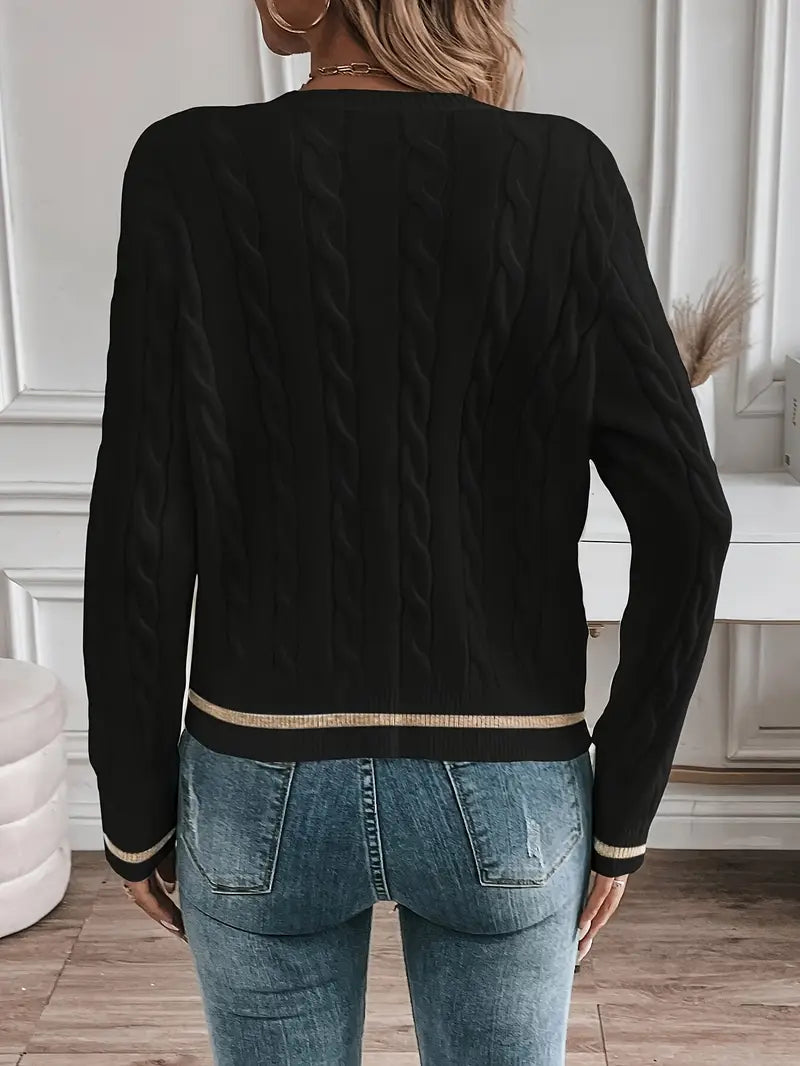 Gilet élégant à manches longues Boutonnage doré