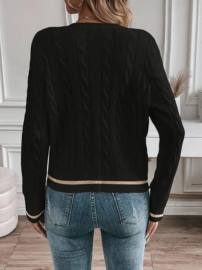 Gilet élégant à manches longues Boutonnage doré