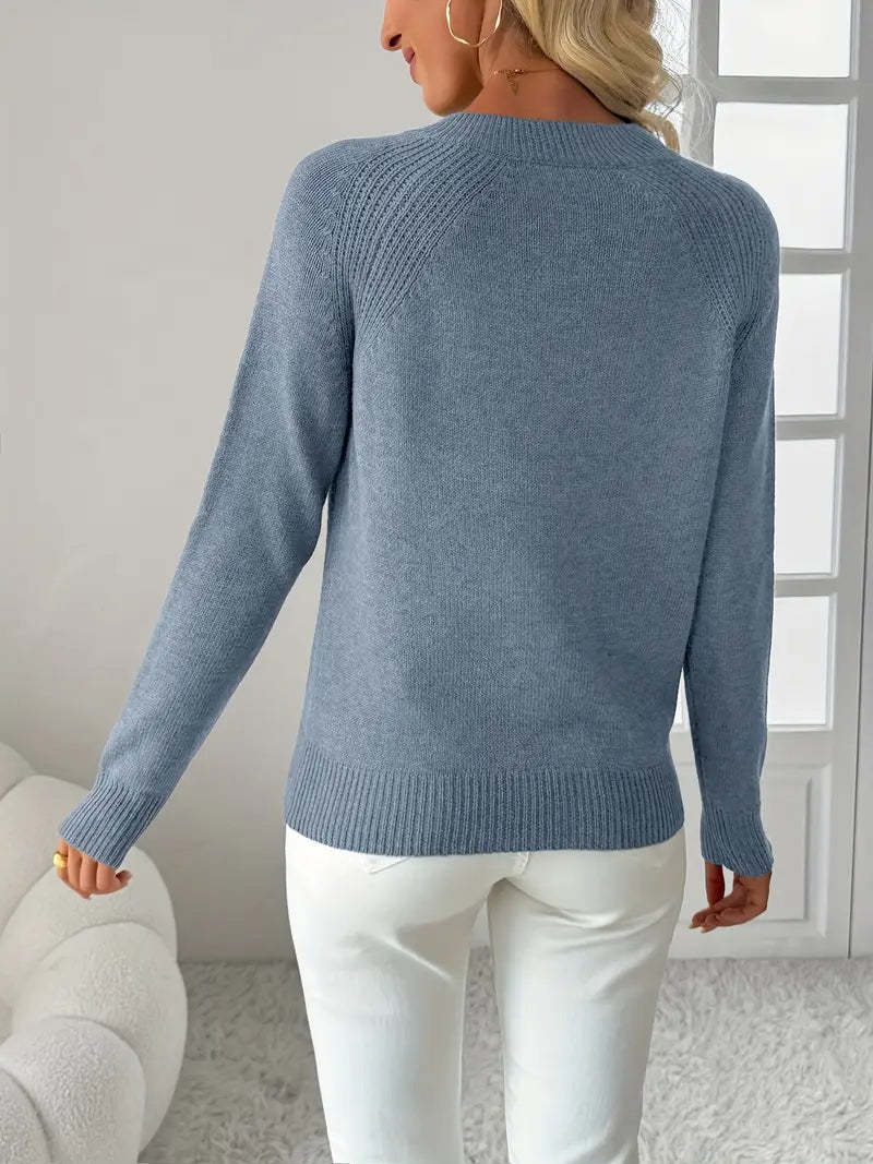 Pull Épaule Asymétrique avec Boutonnage