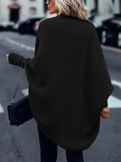 Cardigan ouvert sur le devant manches serrées