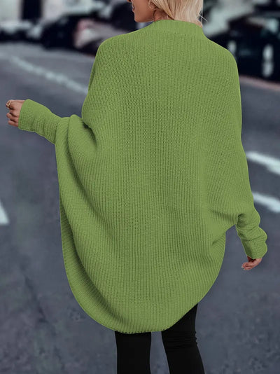 Cardigan ouvert sur le devant manches serrées