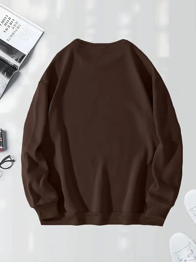 Sweat décontracté avec lettrage manches longues