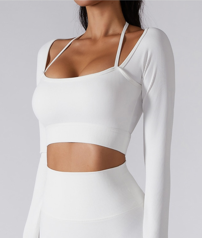 Long sleeve yoga top