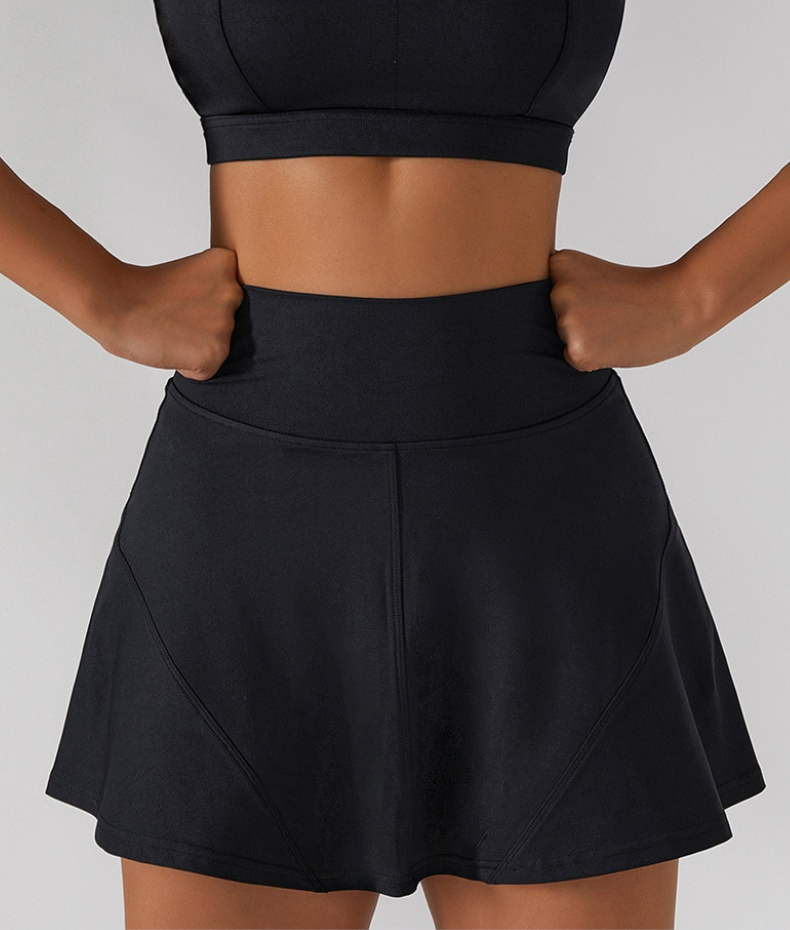 Shorts com saia esportiva push-up