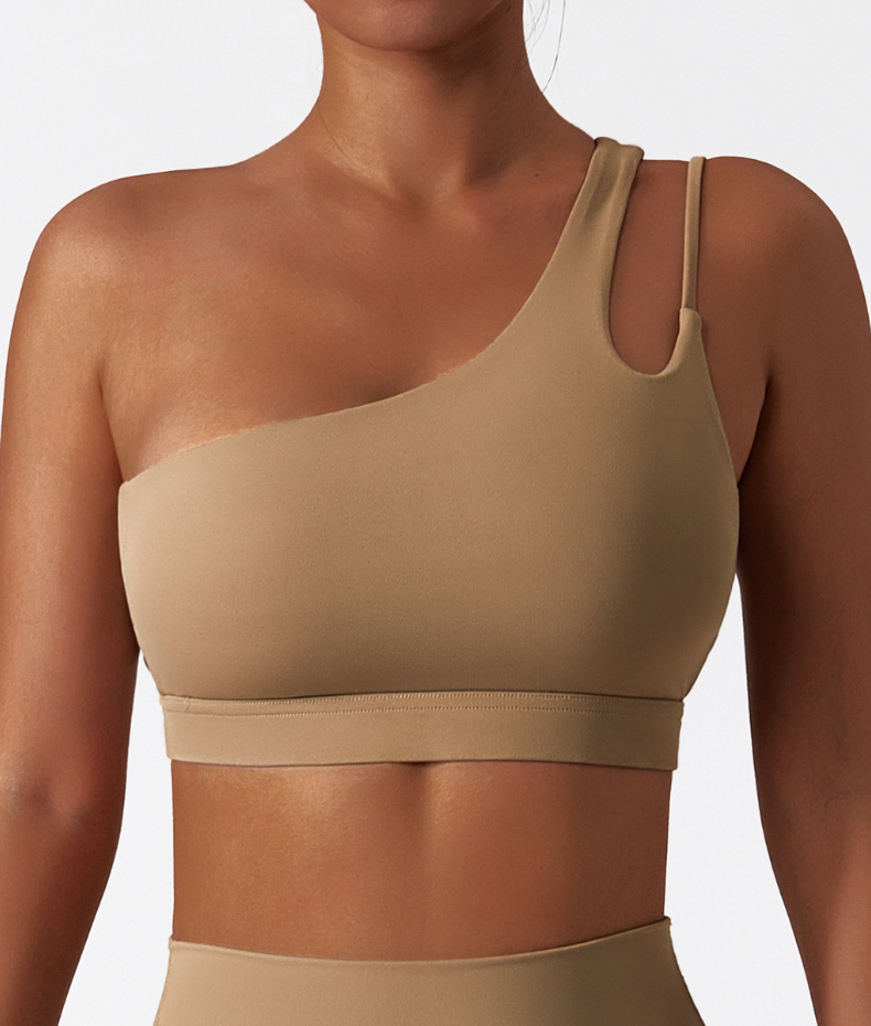 Sutiã desportivo fora do ombro