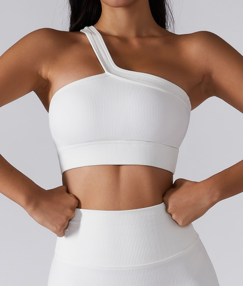 Asymmetrical yoga bra