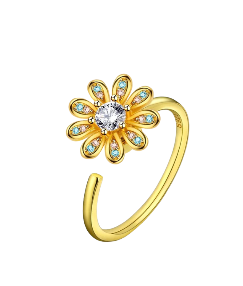 Bague relaxante marguerite Or