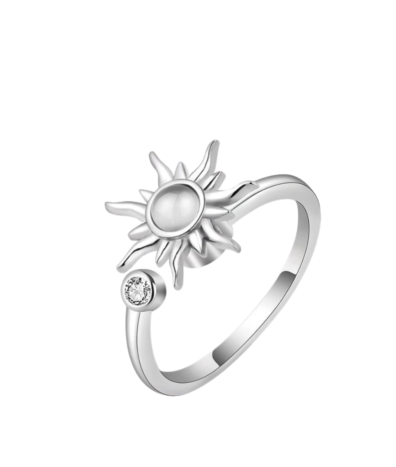 Bague relaxante Solaire Argent