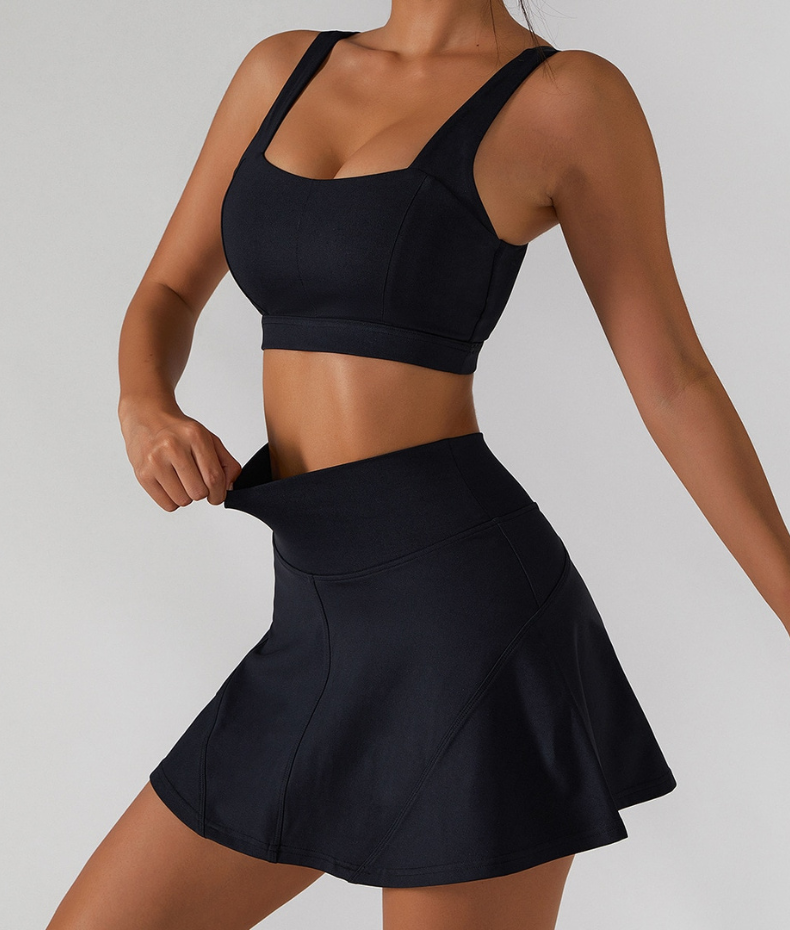 Shorts com saia esportiva push-up