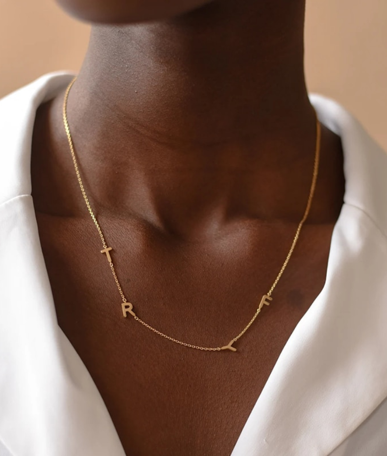 Collier personnalisable lettres