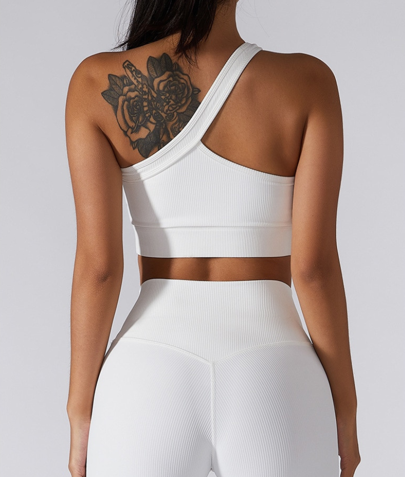 Asymmetrical yoga bra
