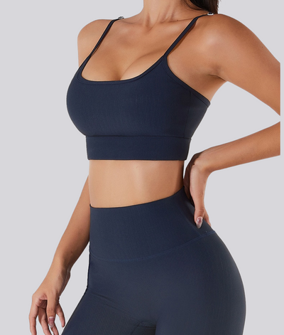 Thin strap yoga bra