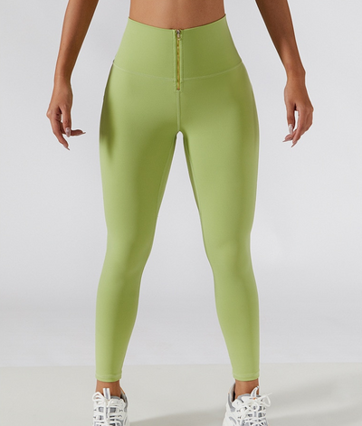 Legging confortável com fecho