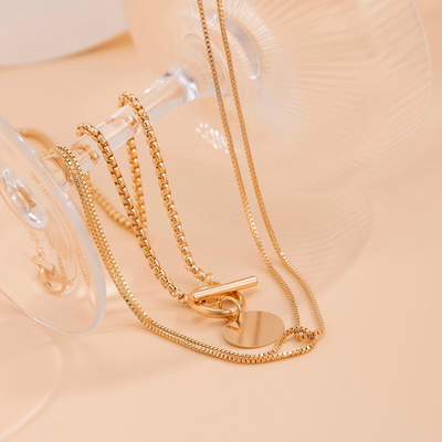 Collier double ras du cou pendentif pièces