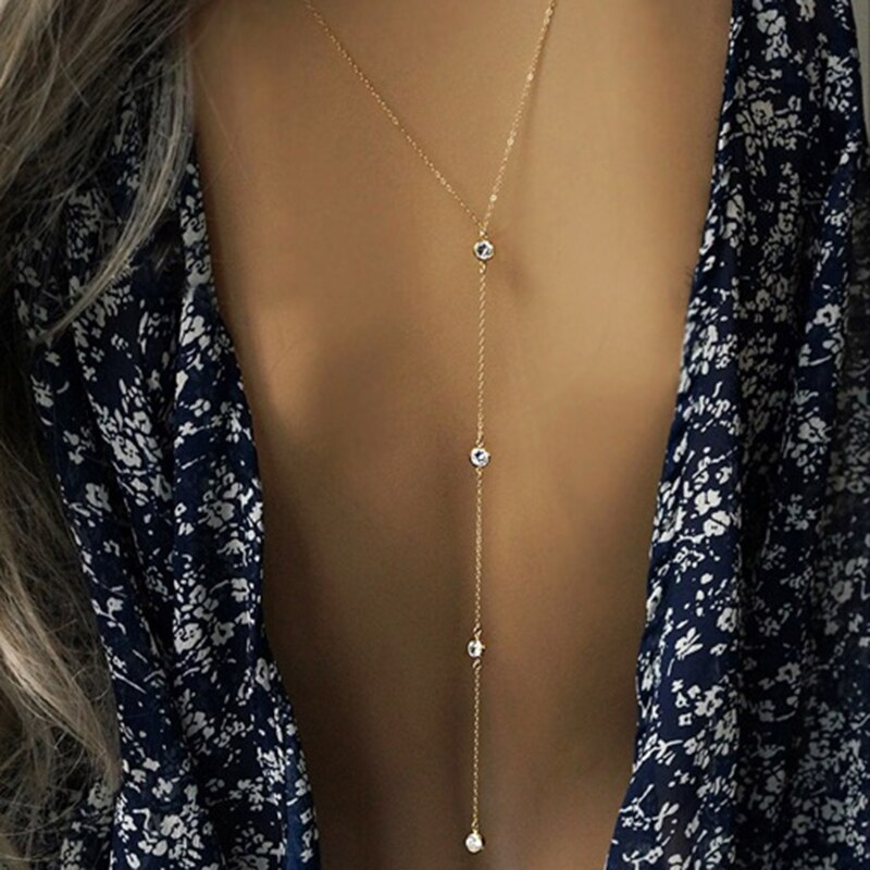 Collier dos nu cristal