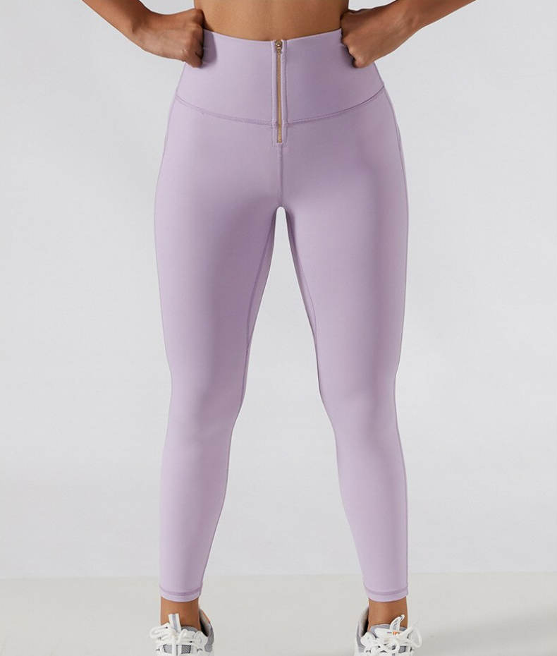 Legging confortável com fecho