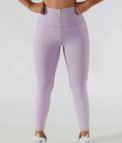 Legging confortável com fecho