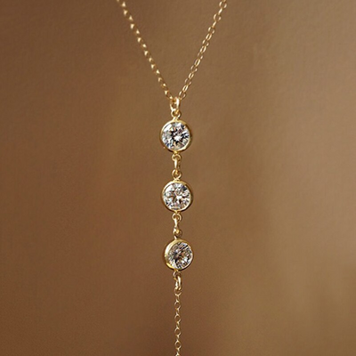 Collier dos nu cristal