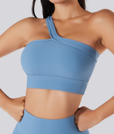 Asymmetrical yoga bra