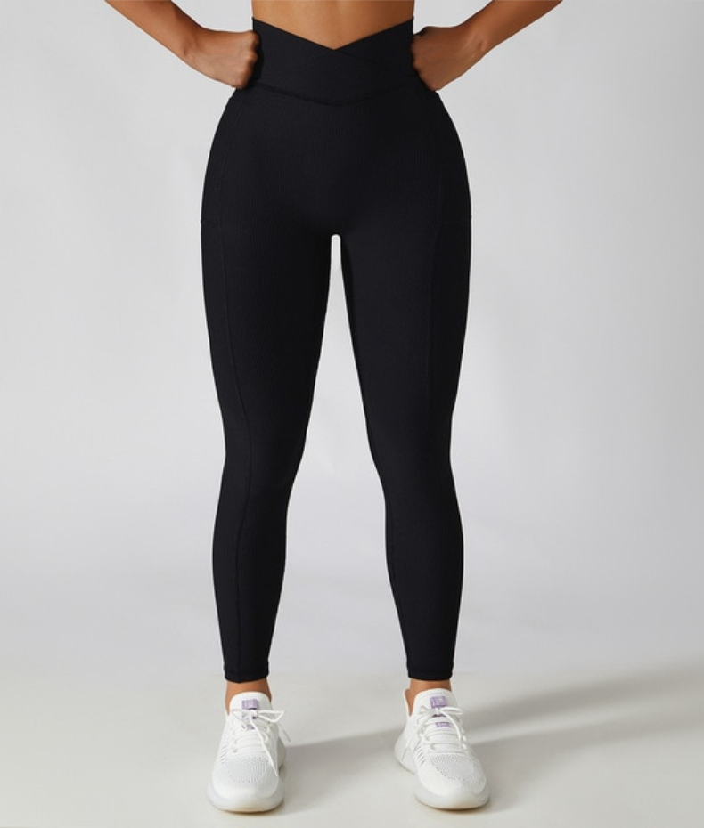 Comfort leggings with V waist pocket
