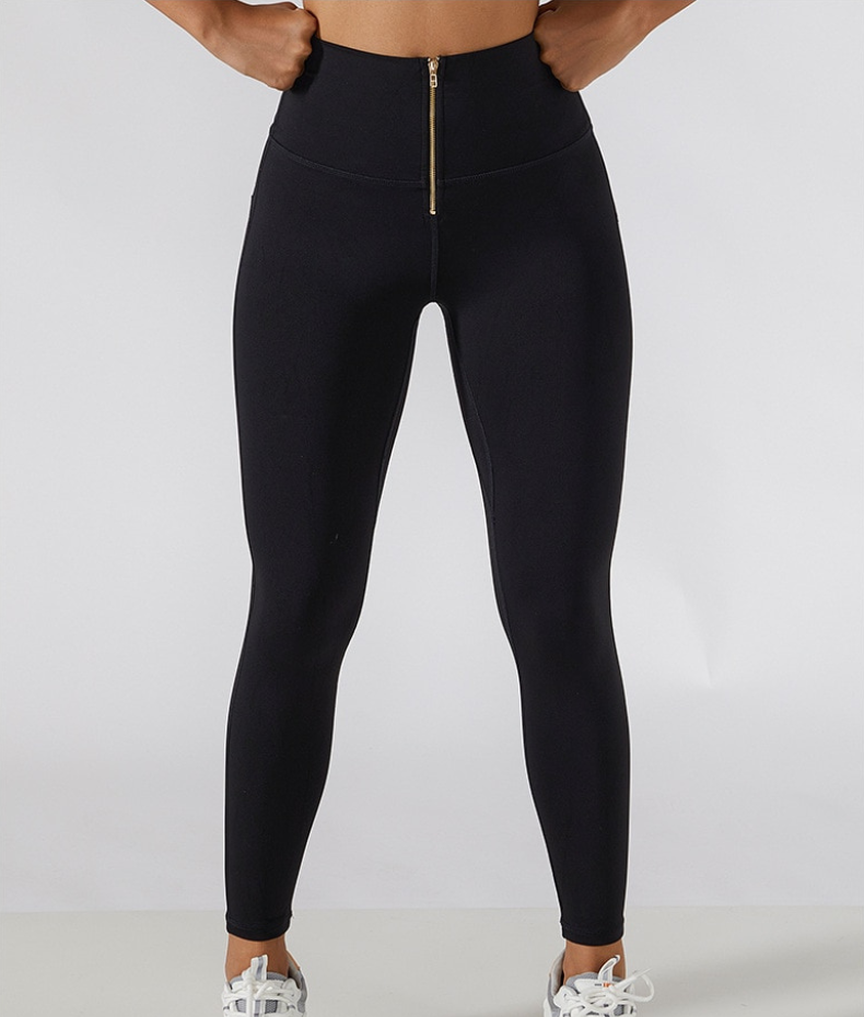 Legging confortável com fecho
