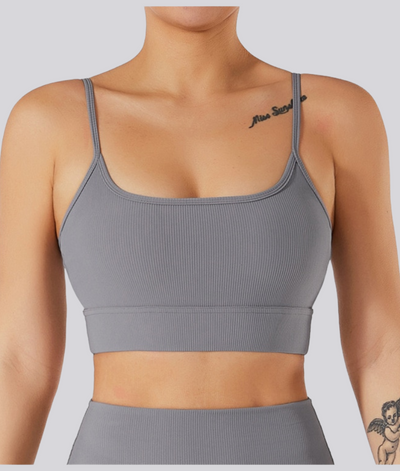 Thin strap yoga bra