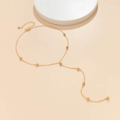 Collier long boules minimalistes