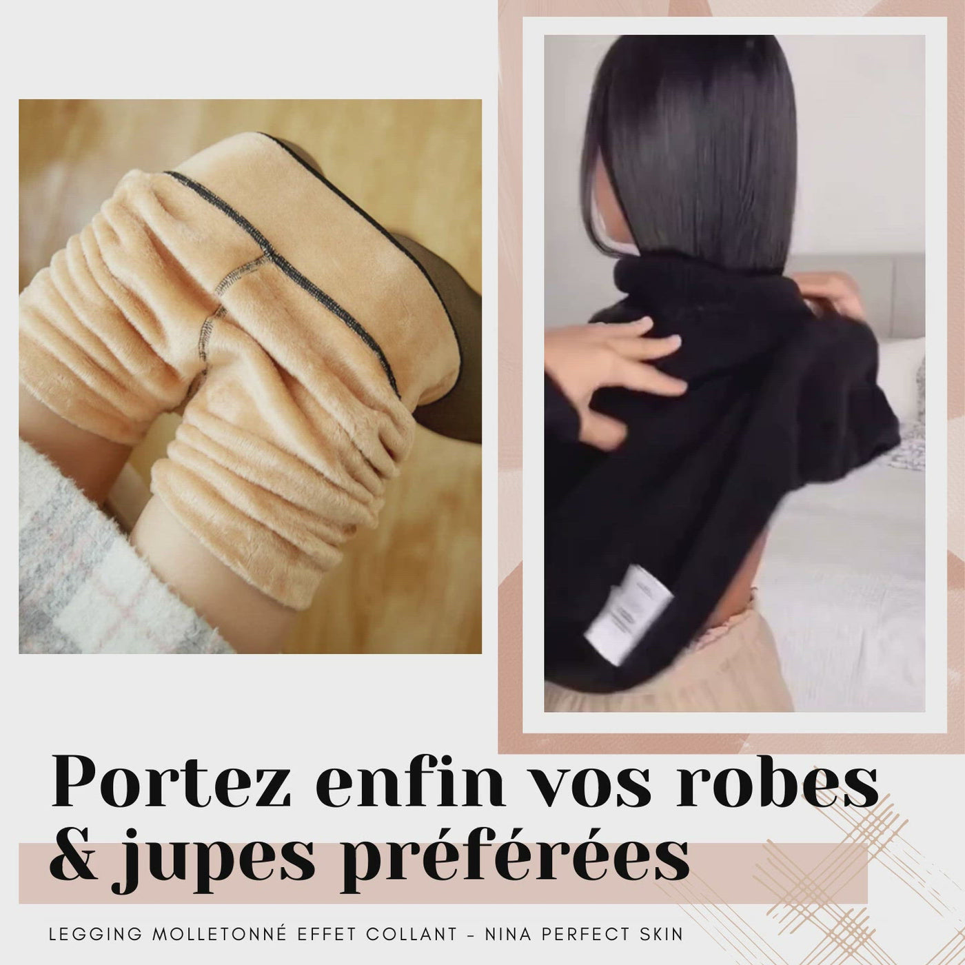 Collants chaud doublés en polaire