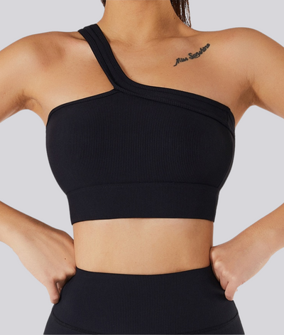 Asymmetrical yoga bra