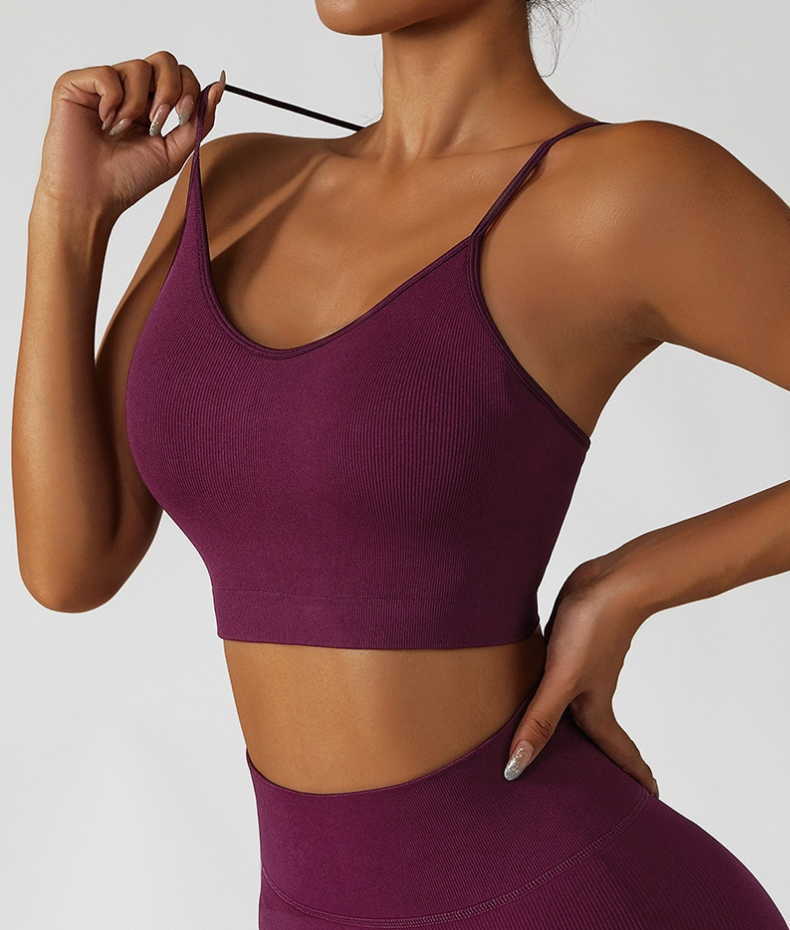 Thin strap sports bra
