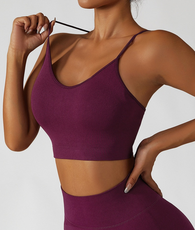 Thin strap sports bra