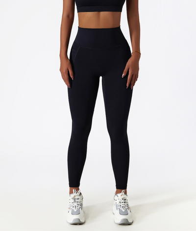 Leggings desportivas de cintura subida com bolso