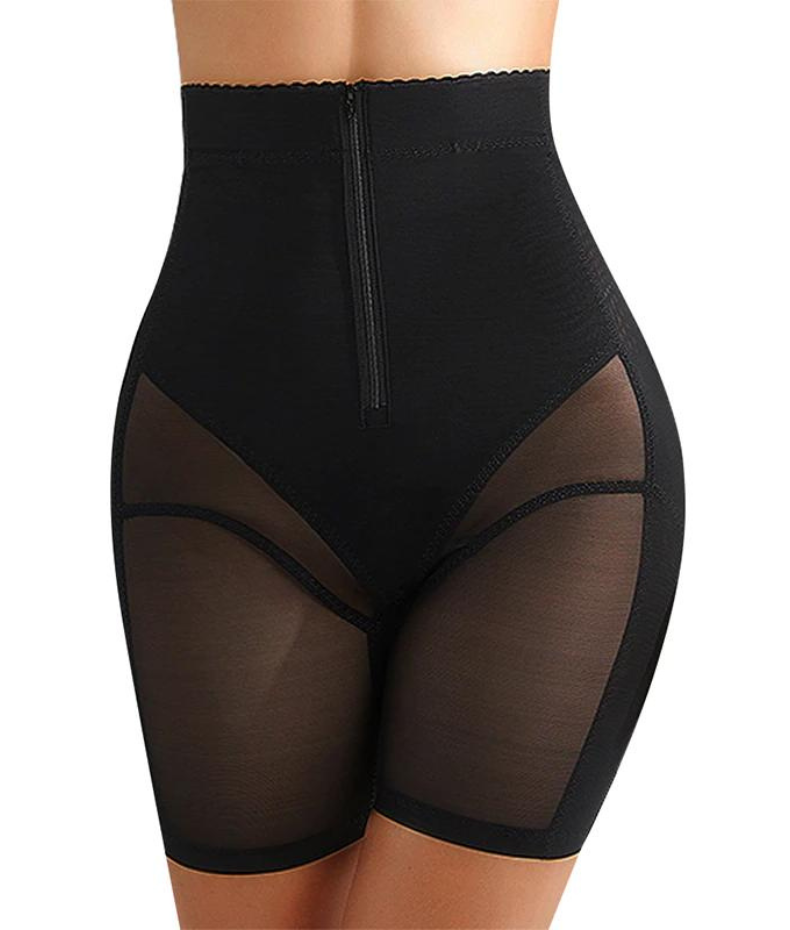 Short amincissant transparent taille haute