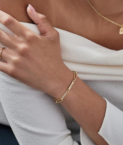 Bracelet personnalisable chaine trombone