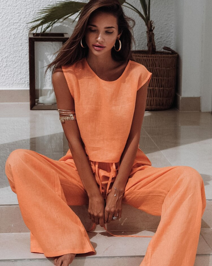 Pyjama Pantalon Corail 100% coton