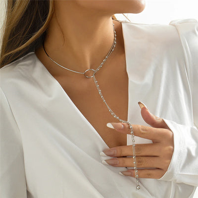 Collier long chaine avec boucle