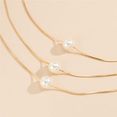 Collier ras du cou en chaîne serpent et perles