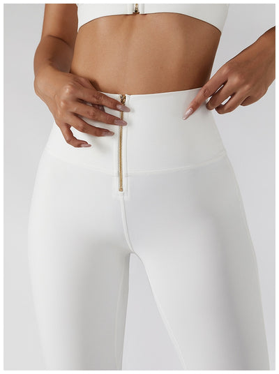 Legging confortável com fecho