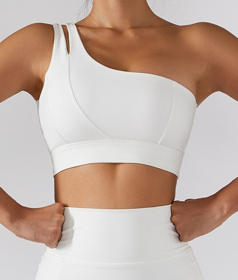 Soutien de ioga com forro assimétrico