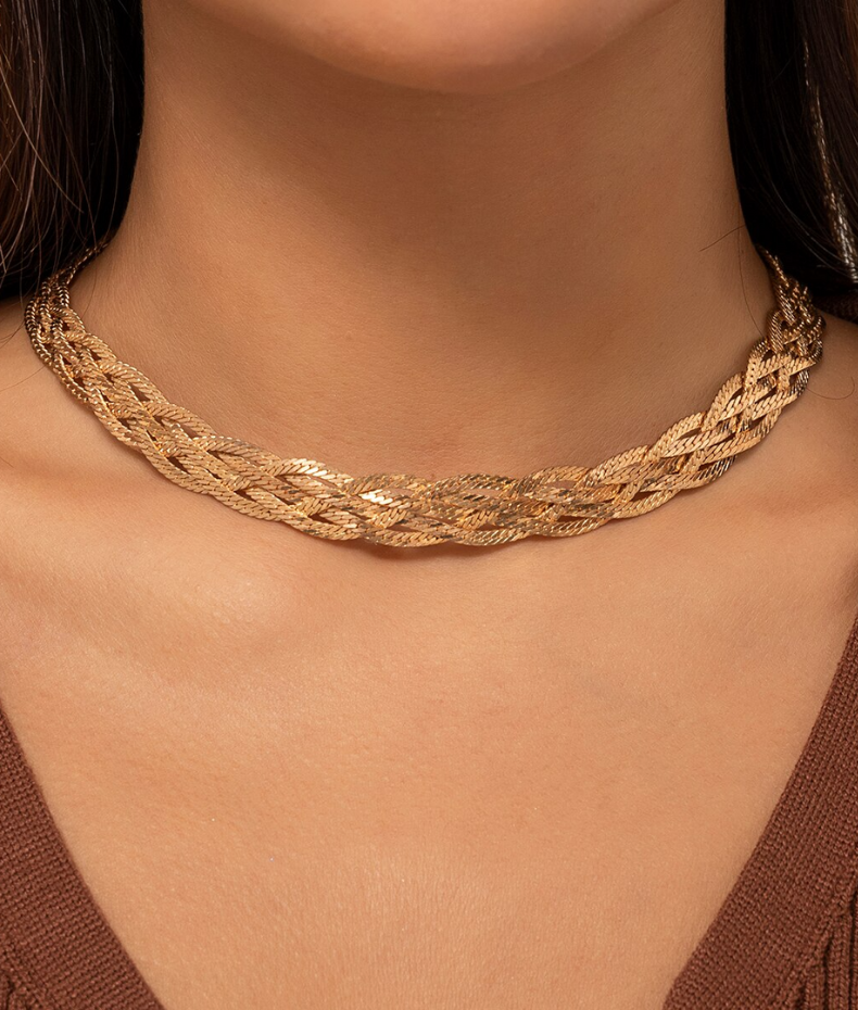 Collier ras du cou torsadé