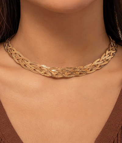 Collier ras du cou torsadé
